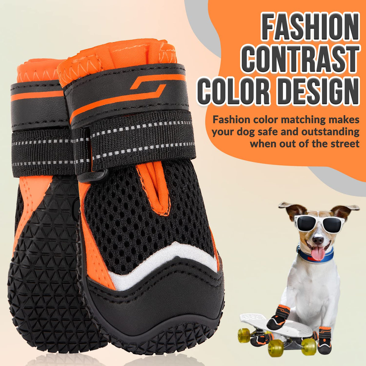 Breathable Dog Boots Paw Protector 2pcs