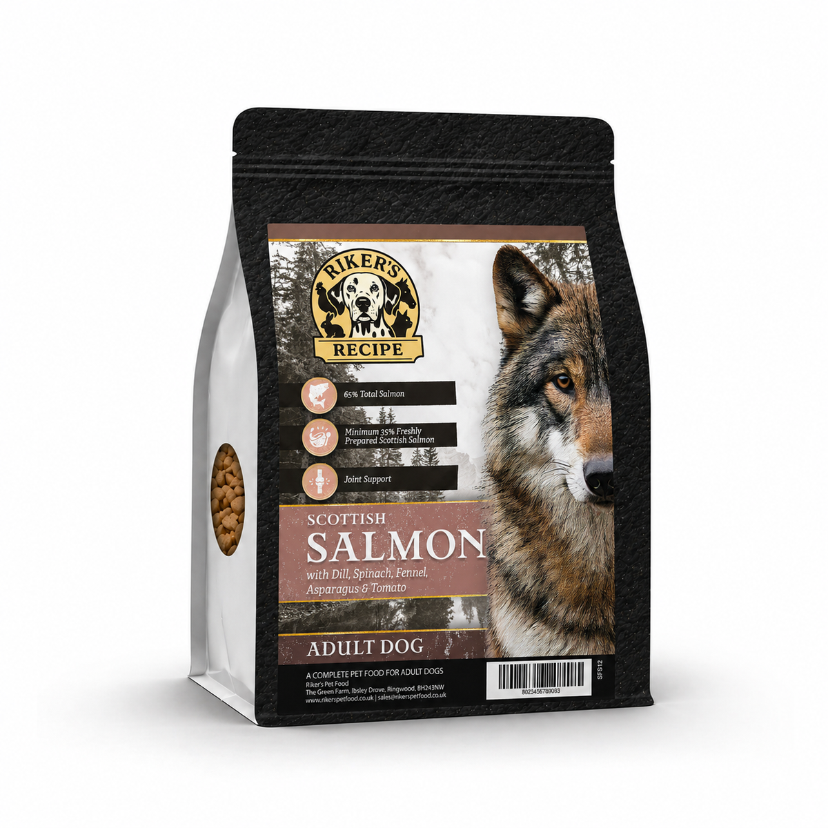 Riker’s Recipe Superfood 65 Salmon Dog Food (2kg)