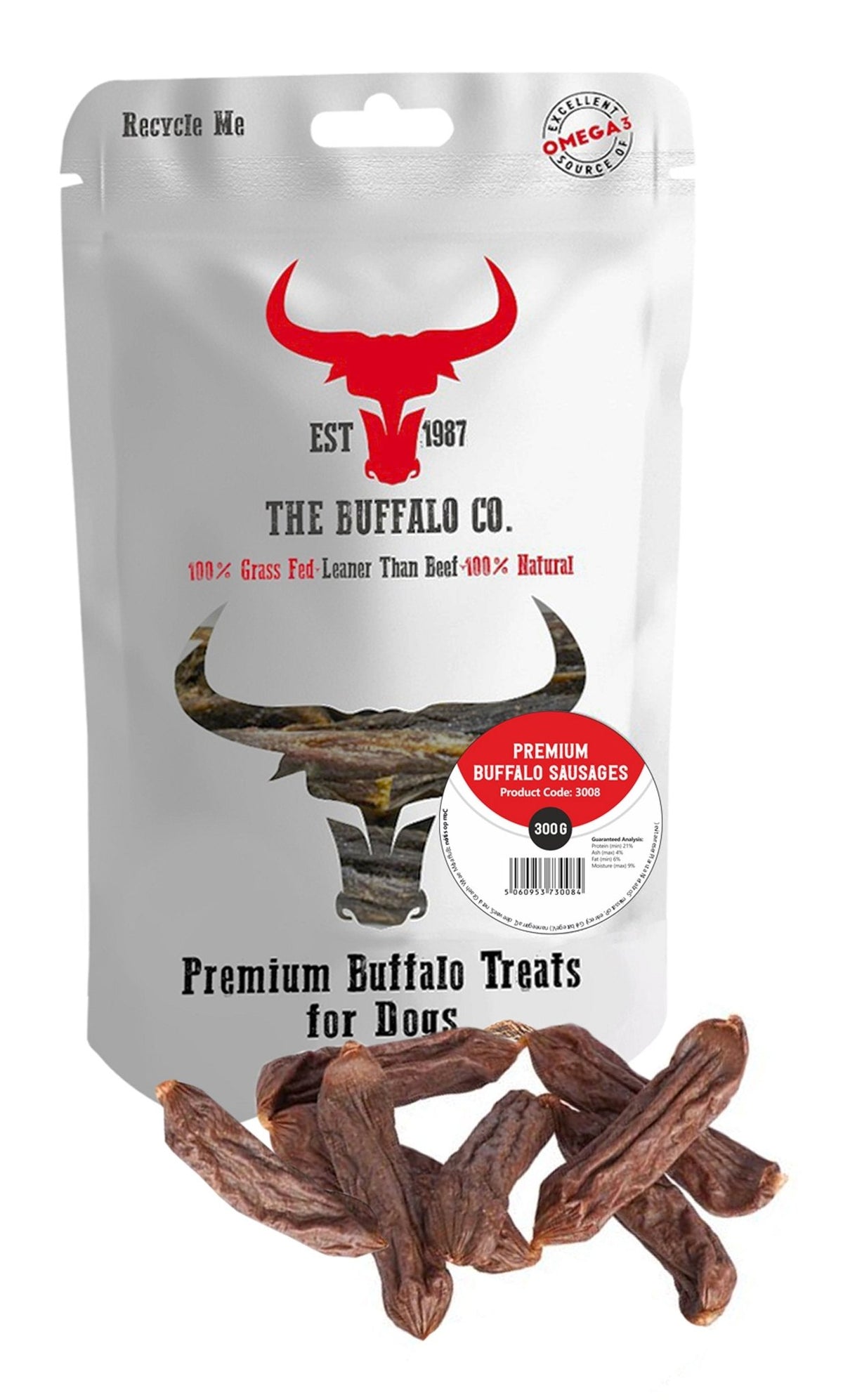 Premium Buffalo Sausage-Dog Treats 300g - Sayby’s
