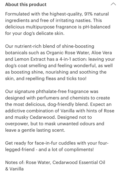 Love Bomb Dog Fragrance - Sayby’s Sanctuary 