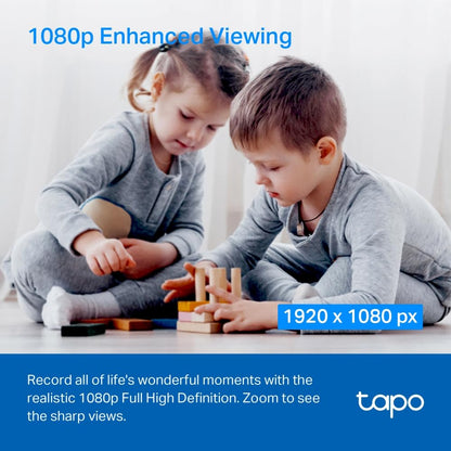 Tapo TP-Link 2K Pan Tilt Security Camera for Baby Monitor, Dog Camera w/Motion Detection, 2-Way Audio Siren, Night Vision, Cloud &SD Card Storage (Up to 256 GB), Works with Alexa & Google Home (C210)