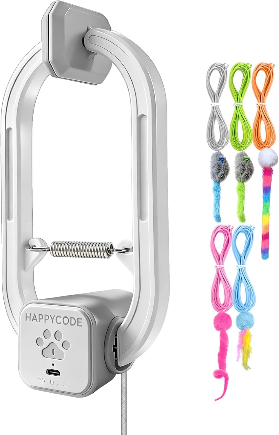 Interactive Rechargeable Cat Teaser Toy with Door Clip