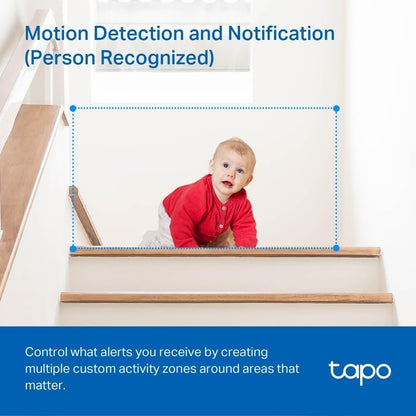 Tapo TP-Link 2K Pan Tilt Security Camera for Baby Monitor, Dog Camera w/Motion Detection, 2-Way Audio Siren, Night Vision, Cloud &SD Card Storage (Up to 256 GB), Works with Alexa & Google Home (C210)
