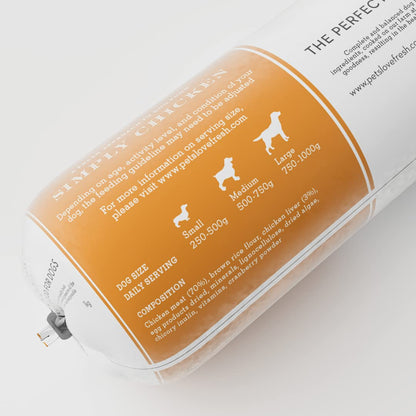 Fresh Dog Food Simply Chicken 5 x 600g Chub Rolls