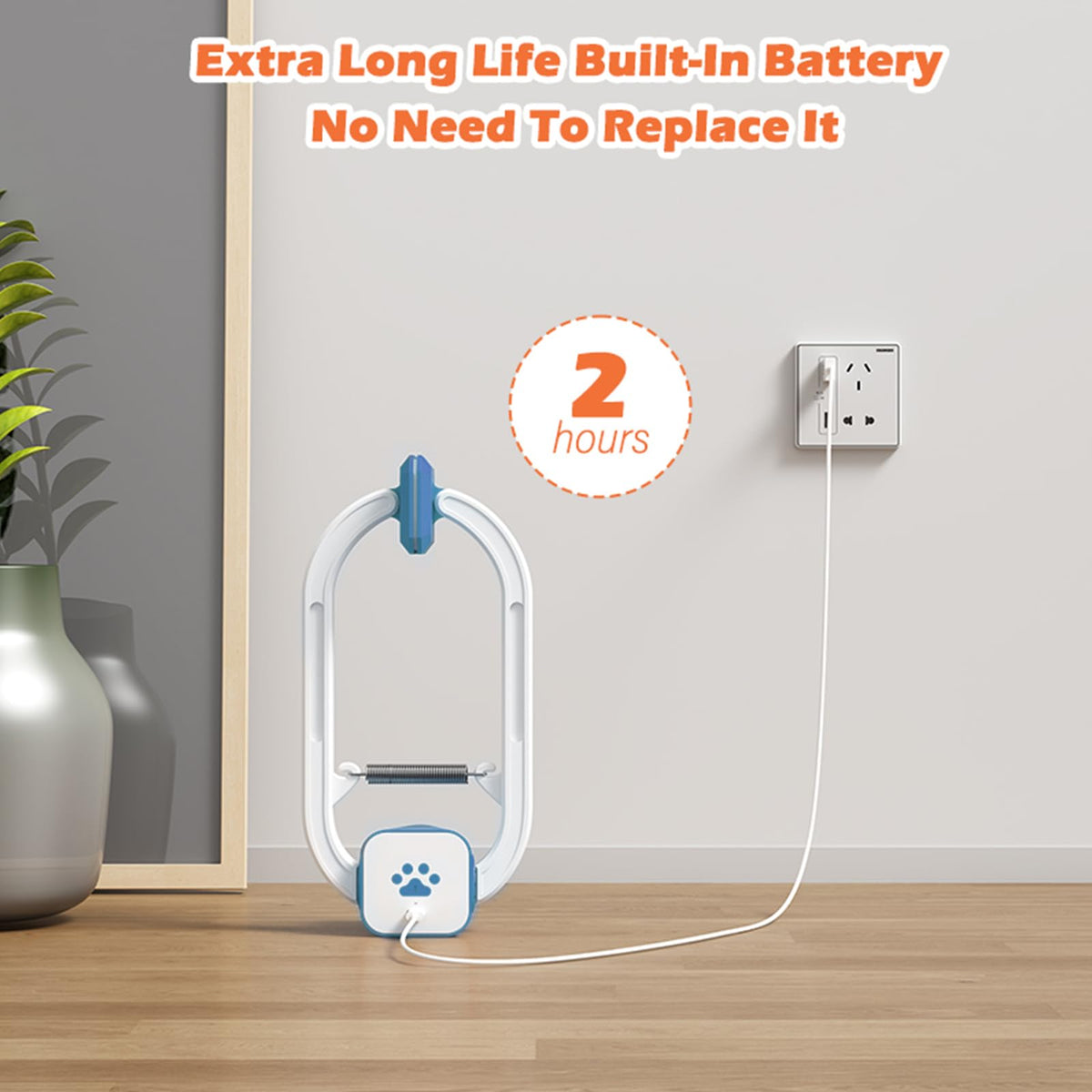 Interactive Rechargeable Cat Teaser Toy with Door Clip