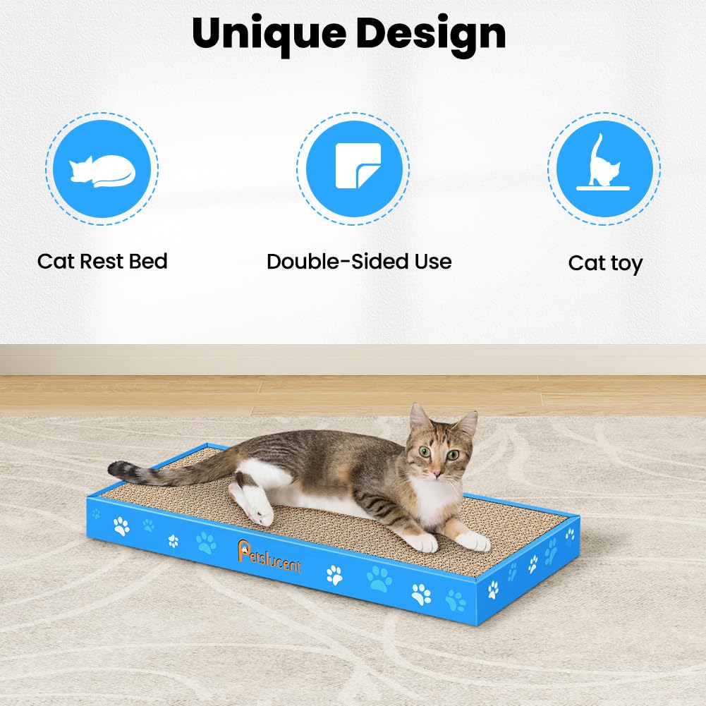 Double-Sided Corrugated Cat Scratching Board with Catnip 1PCS