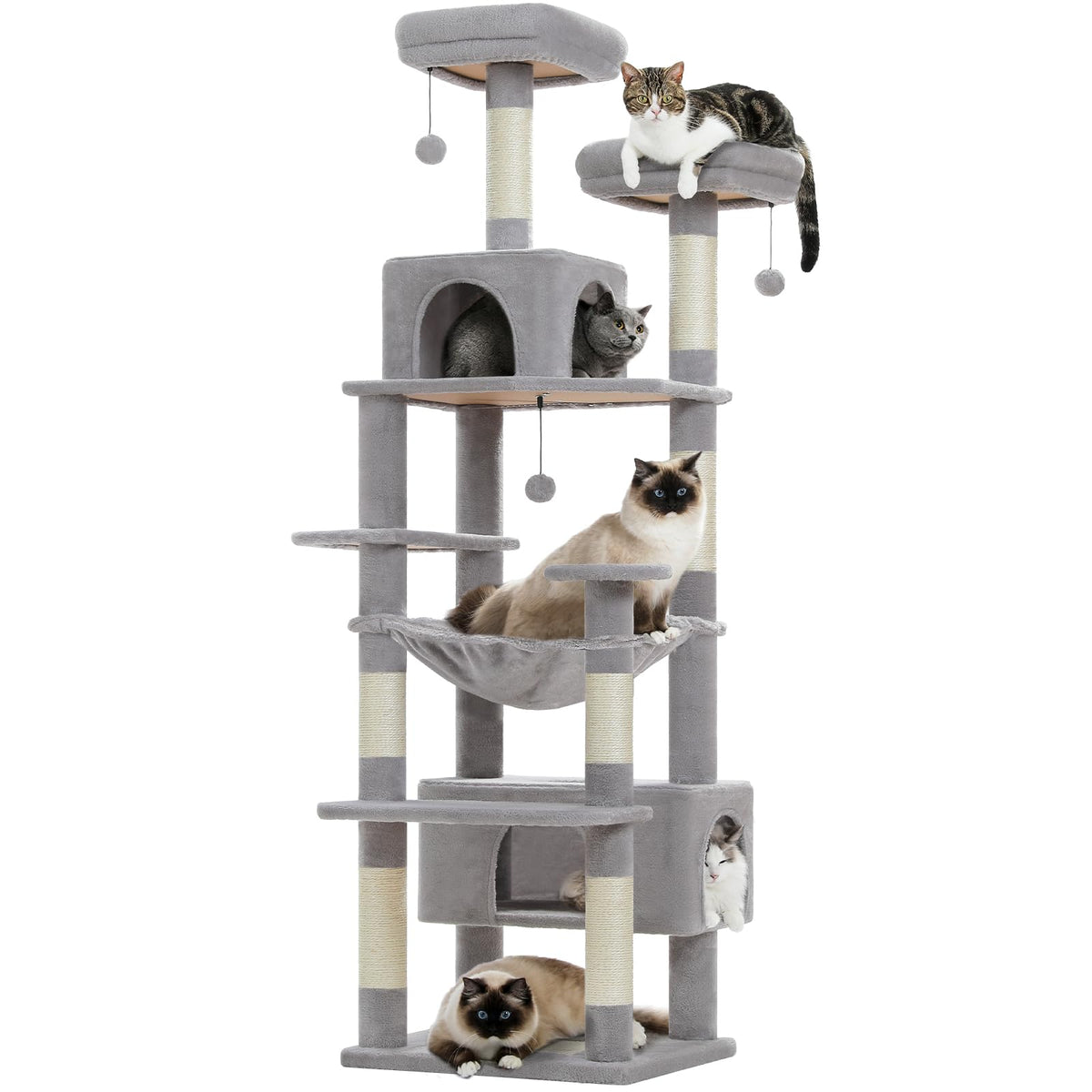 184cm Tall Cat Tree Tower for Large Cats