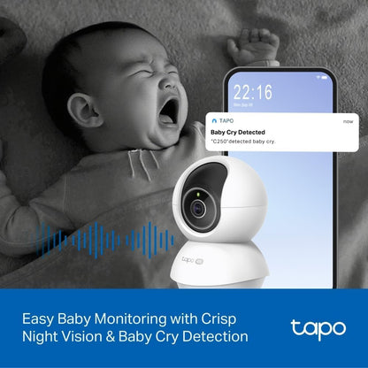 Tapo C211 2K 3MP Pan/Tilt Indoor Security Camera Pet Camera CCTV Camera
