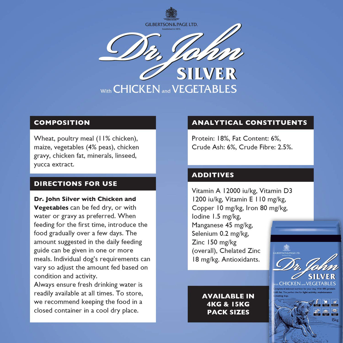 Silver Dry Dog Food Beef with Vegetables 15kg