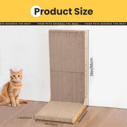 58cm L Shape Cardboard Cat Scratcher Bed