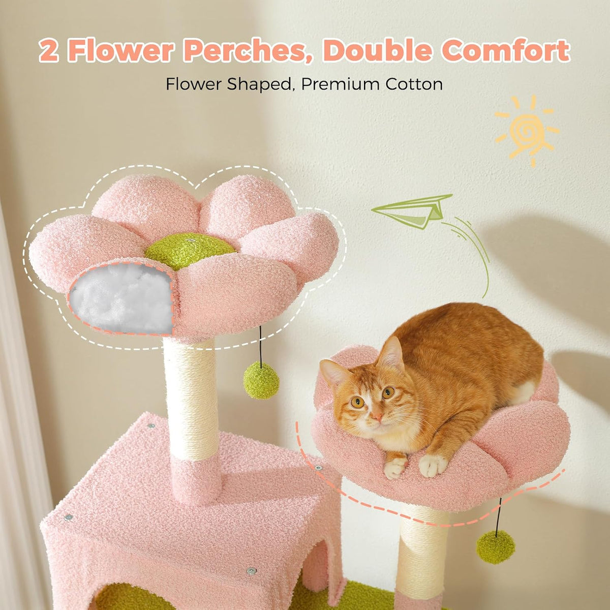 184cm Tall Cat Tree Tower for Large Cats