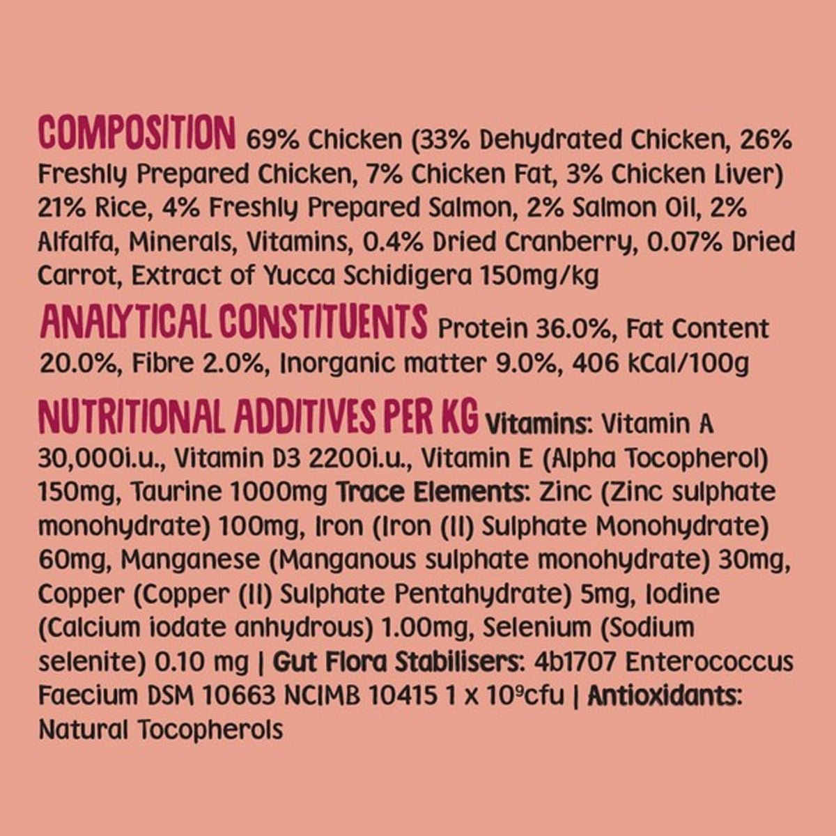Scrumbles • Dry Cat Food • Hypoallergenic • All Lifestages • Chicken 74% • 700g Bag • Joint Care • Natural Complete Adult Recipe • Gut Friendly Prebiotics & Probiotics • Gluten Free