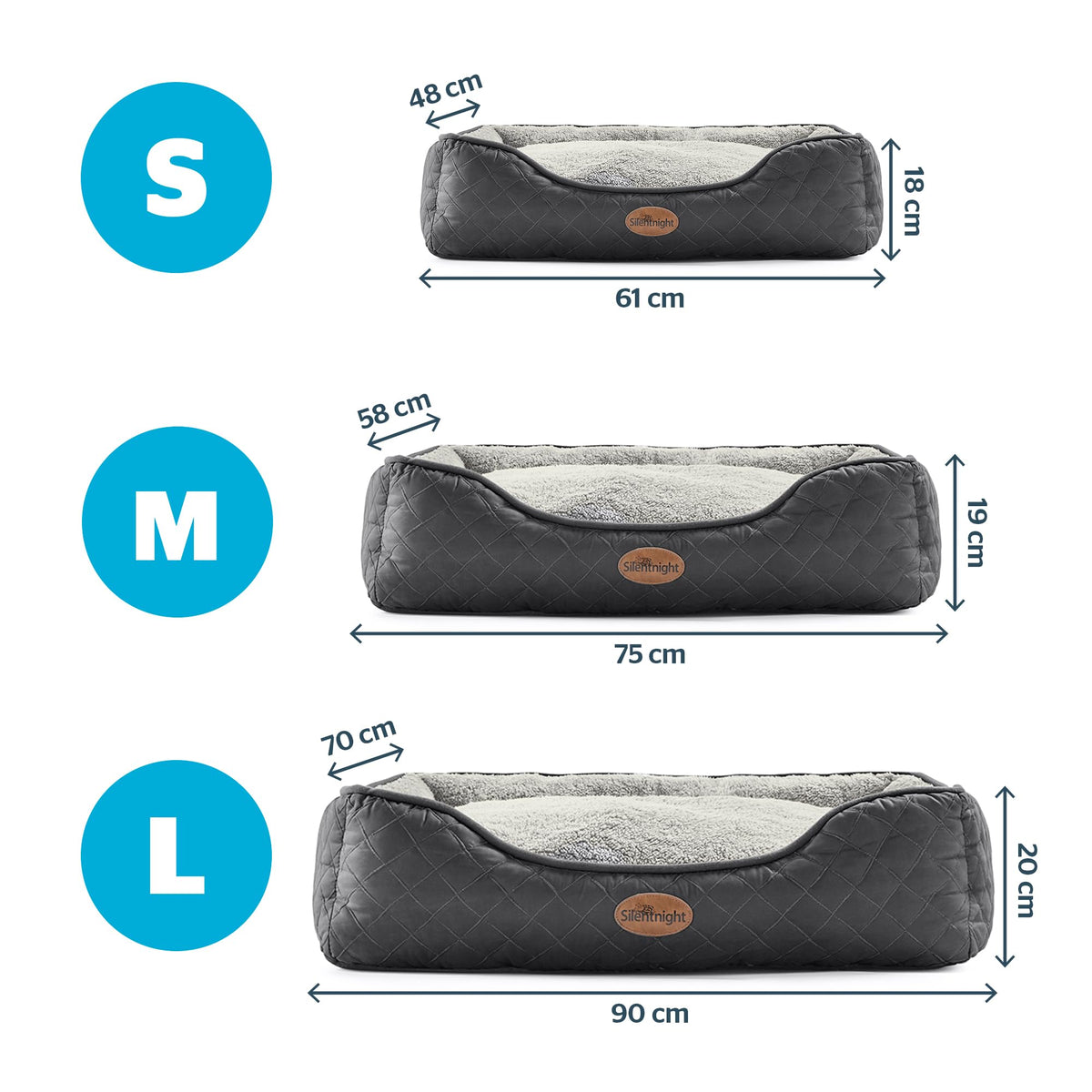 Silentnight Airmax Pet Bed - Comfortable Support for Head & Body - Breathable Prevent Overheating - Reversible Removable Cushion & Non-Slip Base - Easy Clean Machine Washable Dog Bed, Green, Small