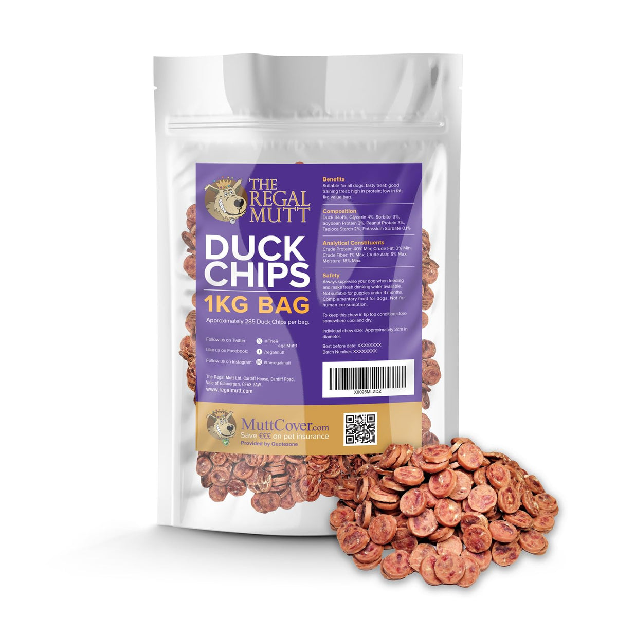 Chewy Duck Fillets 1kg Bag