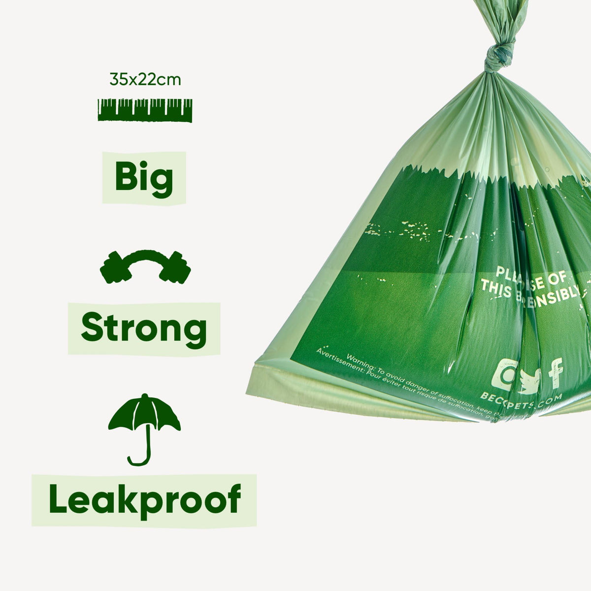 Strong Large Dog Poop Bags Rolls