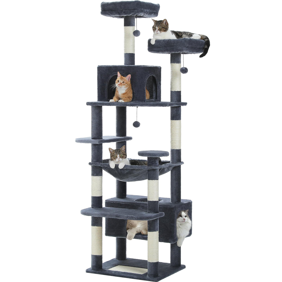 184cm Tall Cat Tree Tower for Large Cats