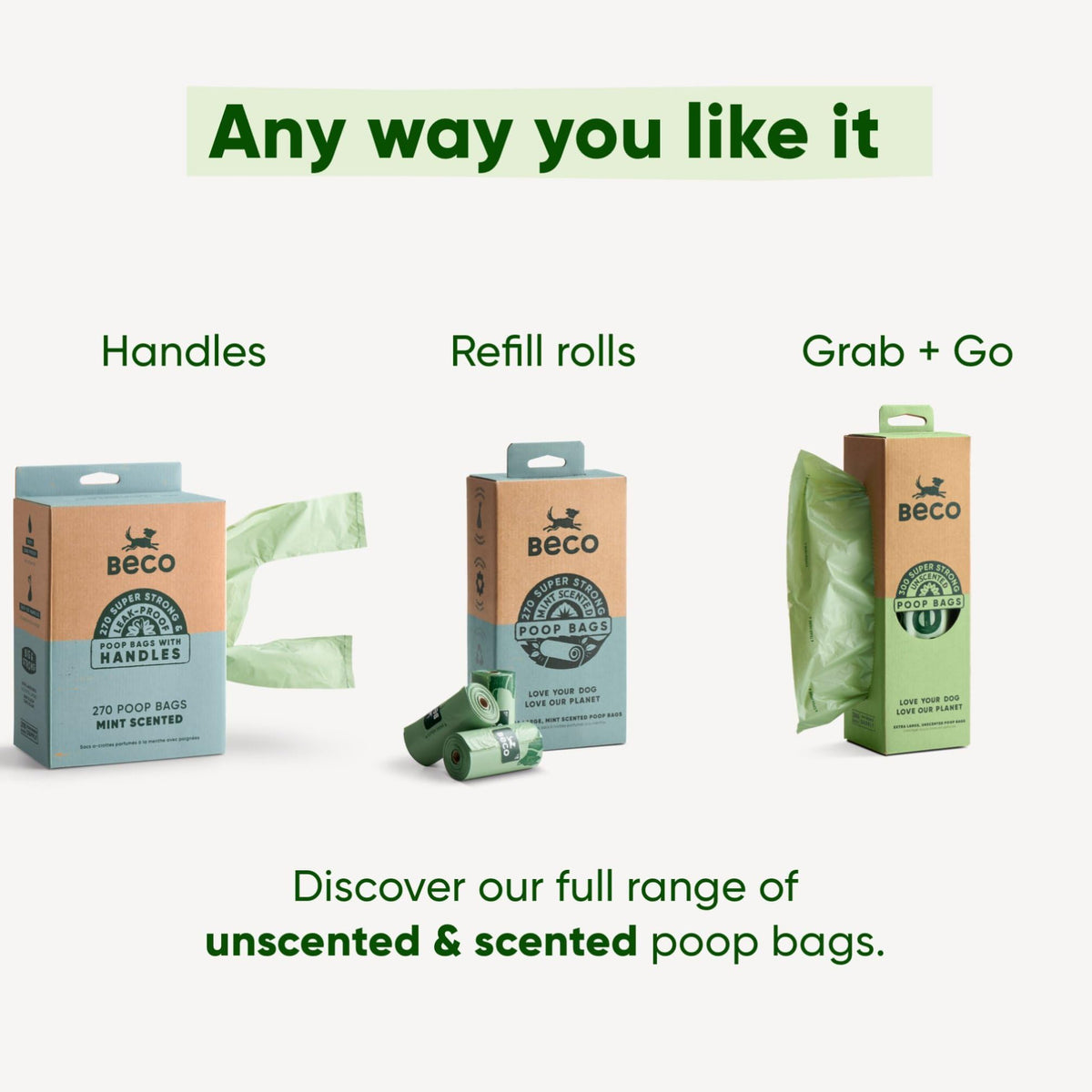 Strong Large Dog Poop Bags Rolls