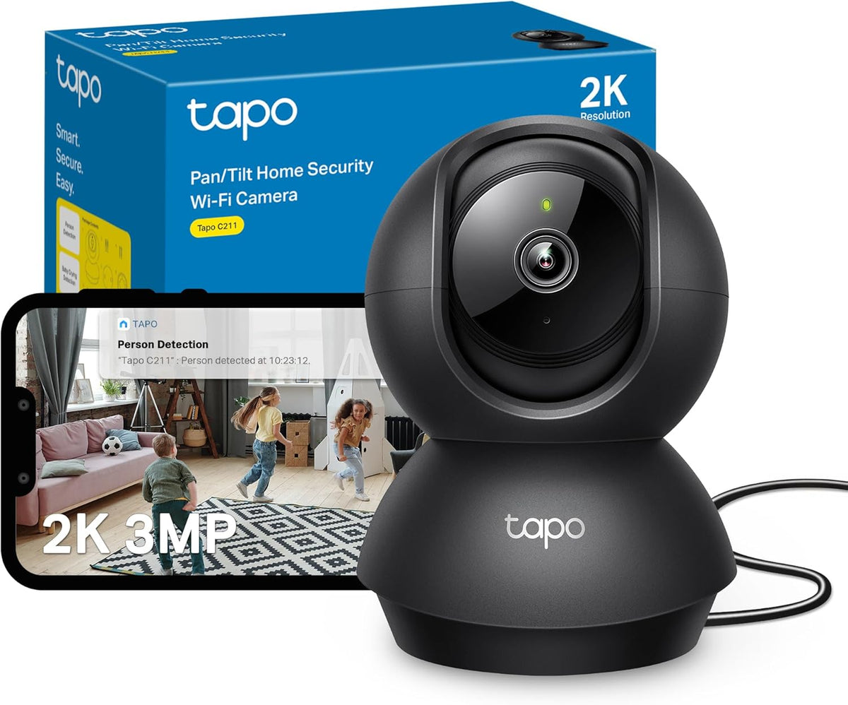 Tapo C211 2K 3MP Pan/Tilt Indoor Security Camera Pet Camera CCTV Camera