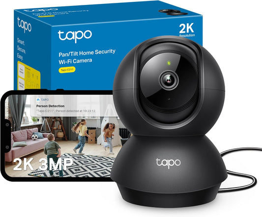 Tapo C211 2K 3MP Pan/Tilt Indoor Security Camera Pet Camera CCTV Camera