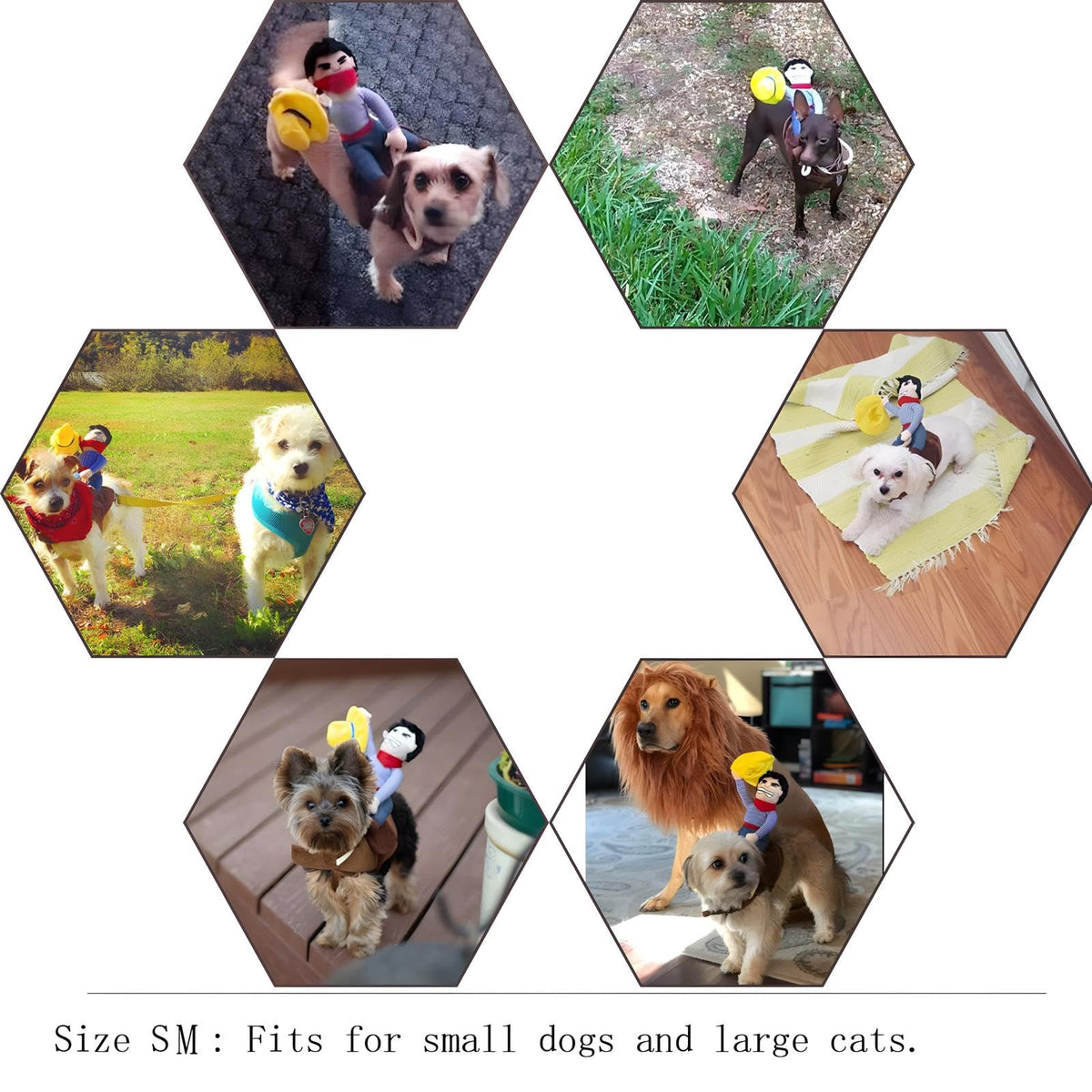 DELIFUR Dog Chucky Costume Pet Halloween Clothes Cat Cosplay Party Suit Funny Dog Costume Small to Large Dogs(S)