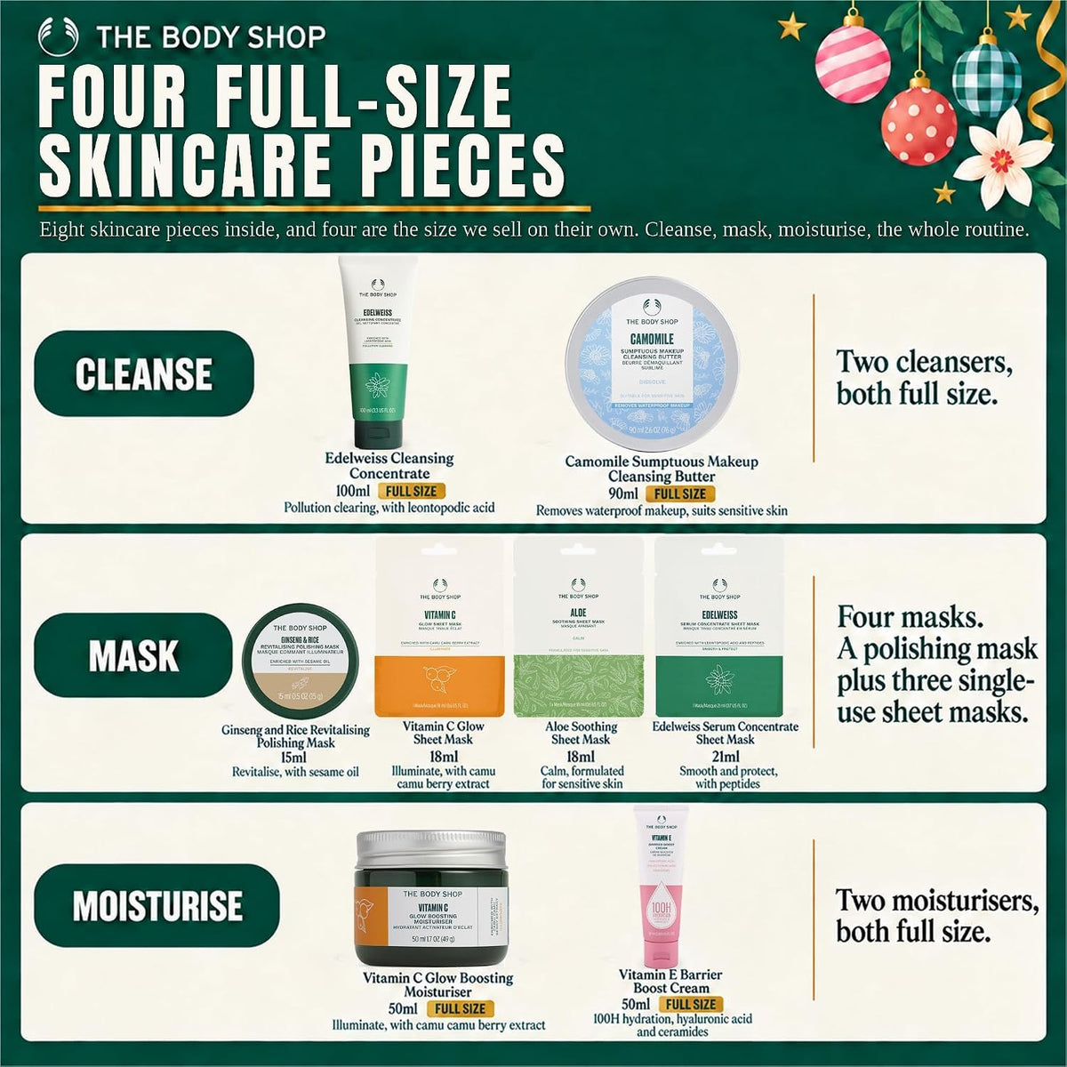 The Body Shop Classic 24-Piece Beauty Advent Calendar (Worth Over £120)