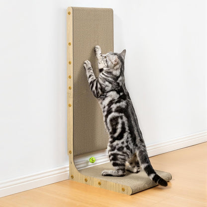 58cm L Shape Cardboard Cat Scratcher Bed