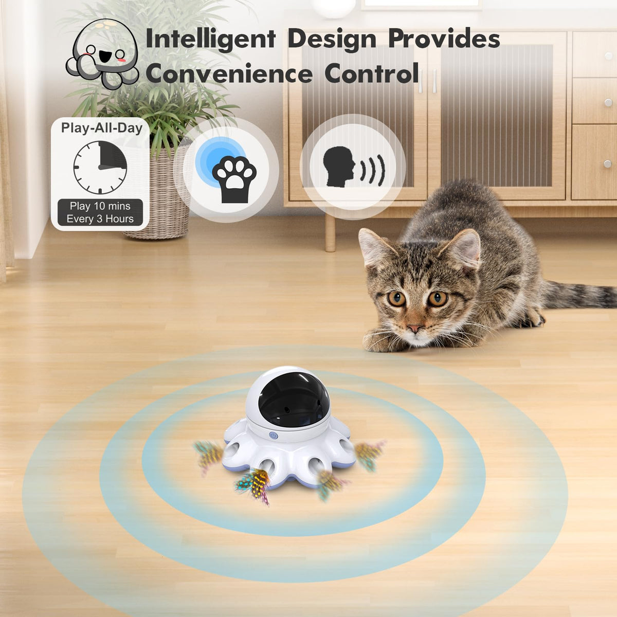 2-in-1 Interactive Automatic Cat Toy
