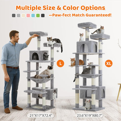 184cm Tall Cat Tree Tower for Large Cats