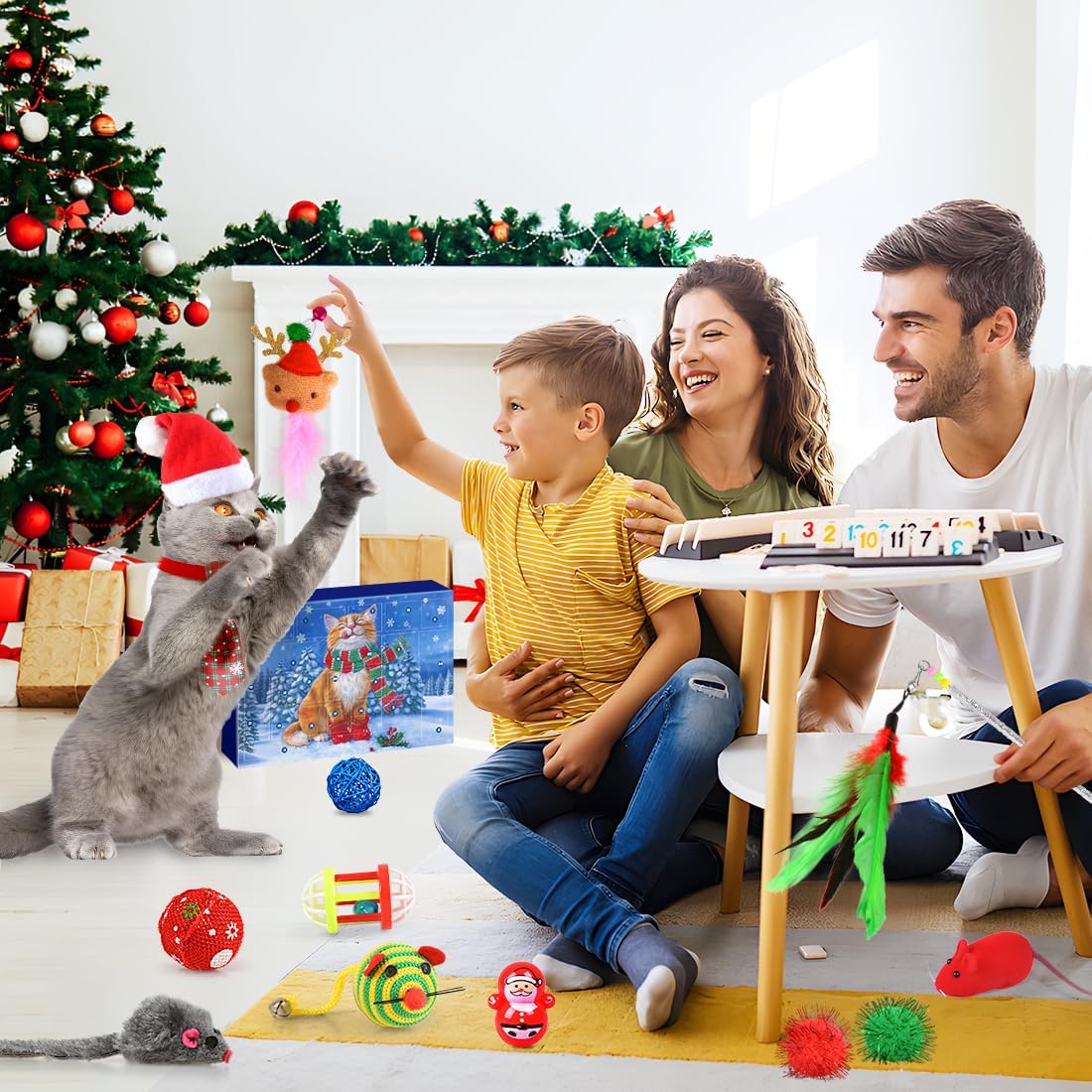 iZoeL Cat Advent Calendar 2026 Christmas Interactive Toys Indoor Cat Lover