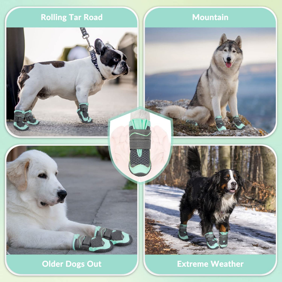 Breathable Dog Boots Paw Protector 2pcs