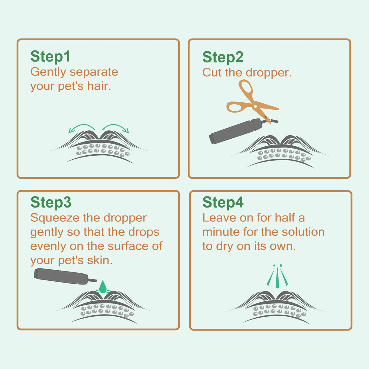 Natural Spot On Flea & Tick Treatment for Medium Dogs 3 Pipettes