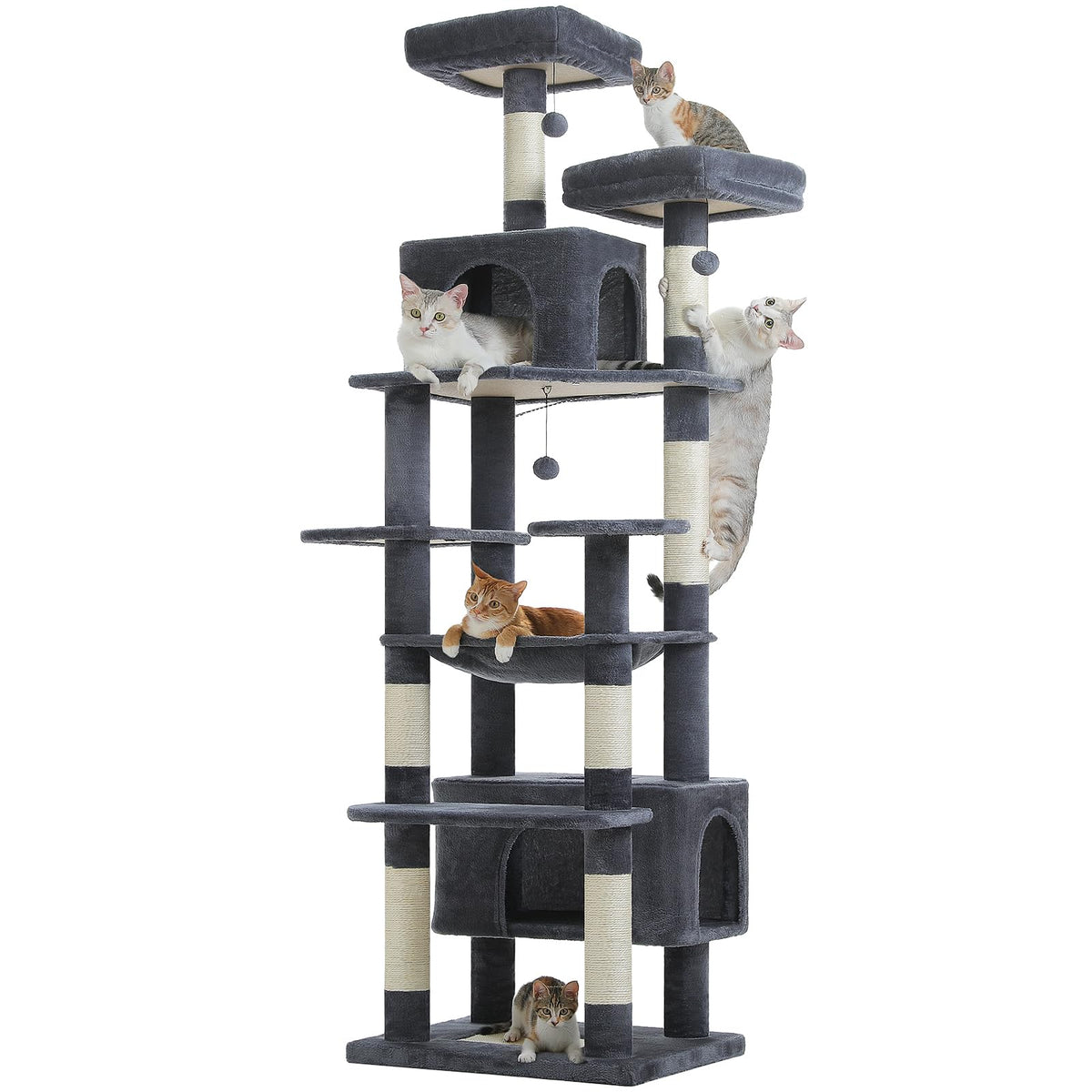 184cm Tall Cat Tree Tower for Large Cats