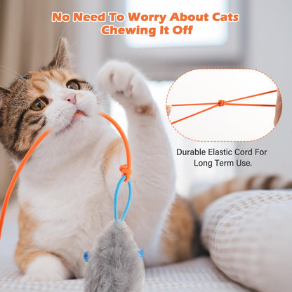 Interactive Rechargeable Cat Teaser Toy with Door Clip