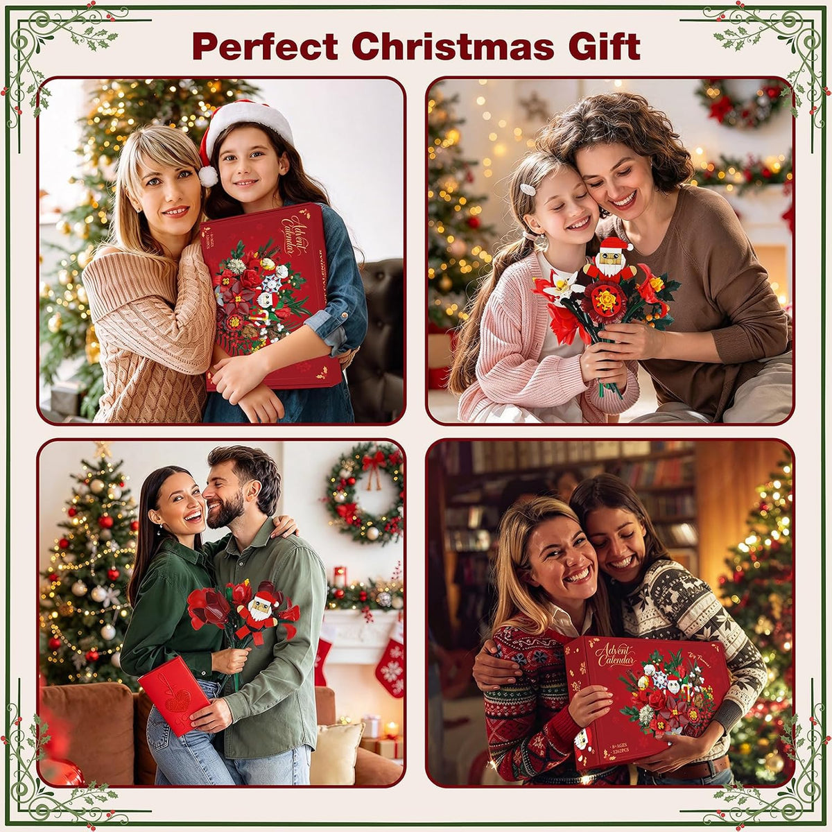 SANHSEHOME Flower Bouquet Advent Calendar 2026, 24-Day Christmas Countdown