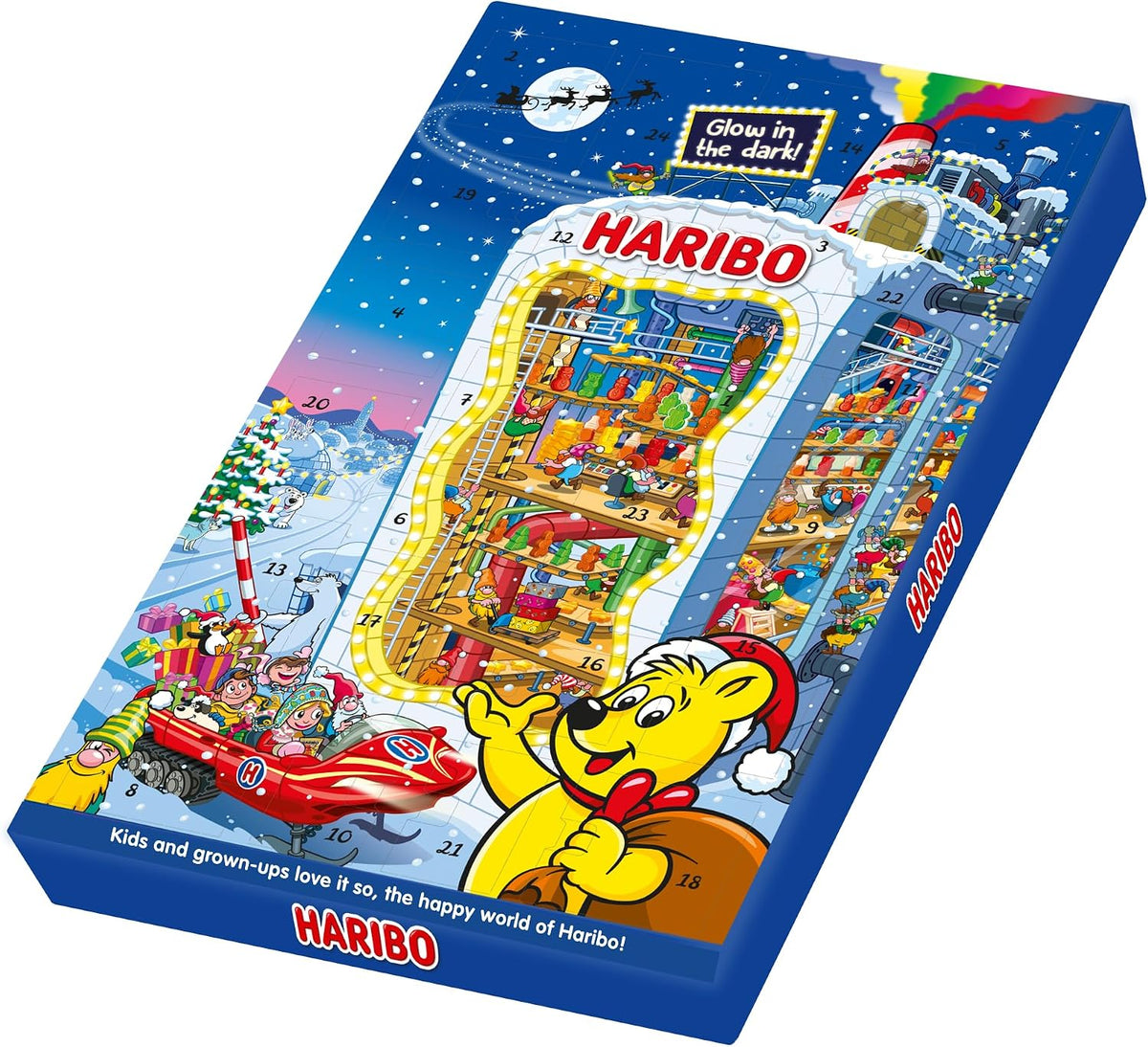 HARIBO Advent Calendar 300g – Festive Sweet Treats, Christmas Sweets Gift & Countdown Calendar
