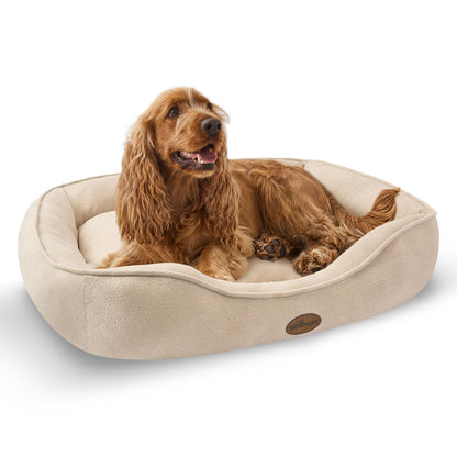Silentnight Airmax Pet Bed - Comfortable Support for Head & Body - Breathable Prevent Overheating - Reversible Removable Cushion & Non-Slip Base - Easy Clean Machine Washable Dog Bed, Green, Small