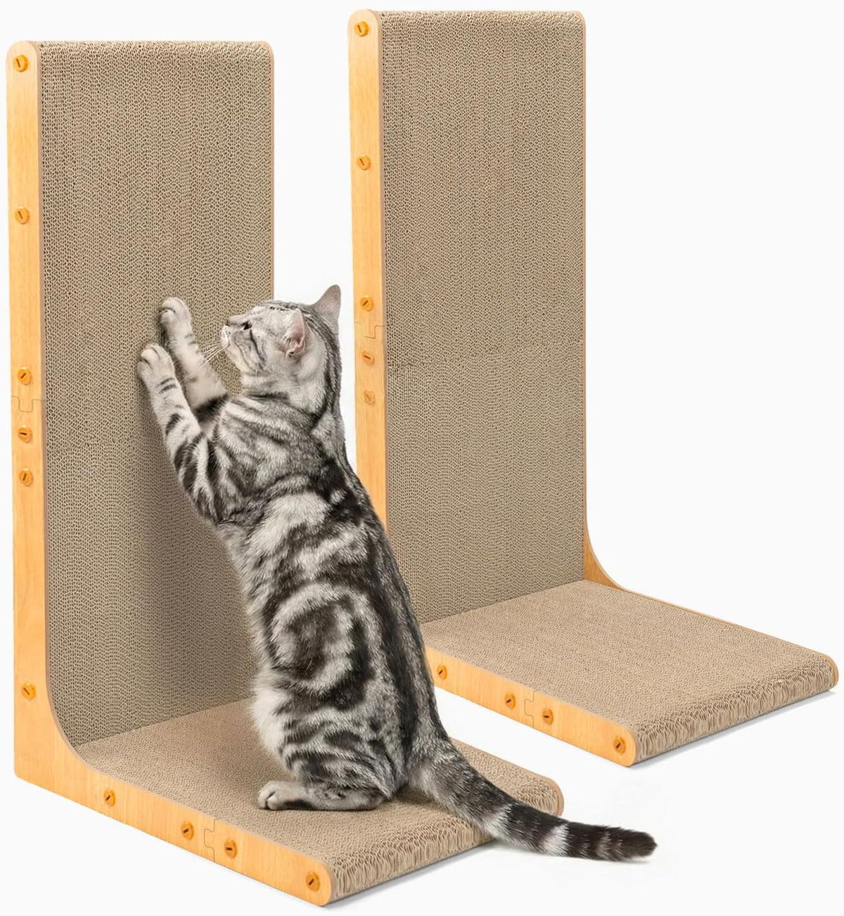 58cm L Shape Cardboard Cat Scratcher Bed