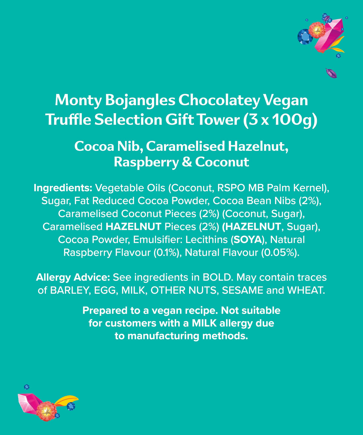 Monty Bojangles Cocoa Dusted Truffles Gift Tower (3 x 100g Pack)- 3 Luxury Chocolate Truffle Boxes - Choccy Scoffy, Scrumple Nutty & Flutter Scotch- The Perfect Chocolate Gift Box Selection