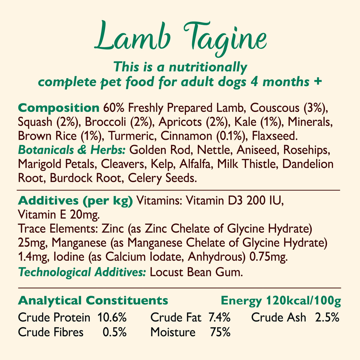 Natural Adult Wet Dog Food Cottage Pie Grain-Free Recipe 10 x 150g