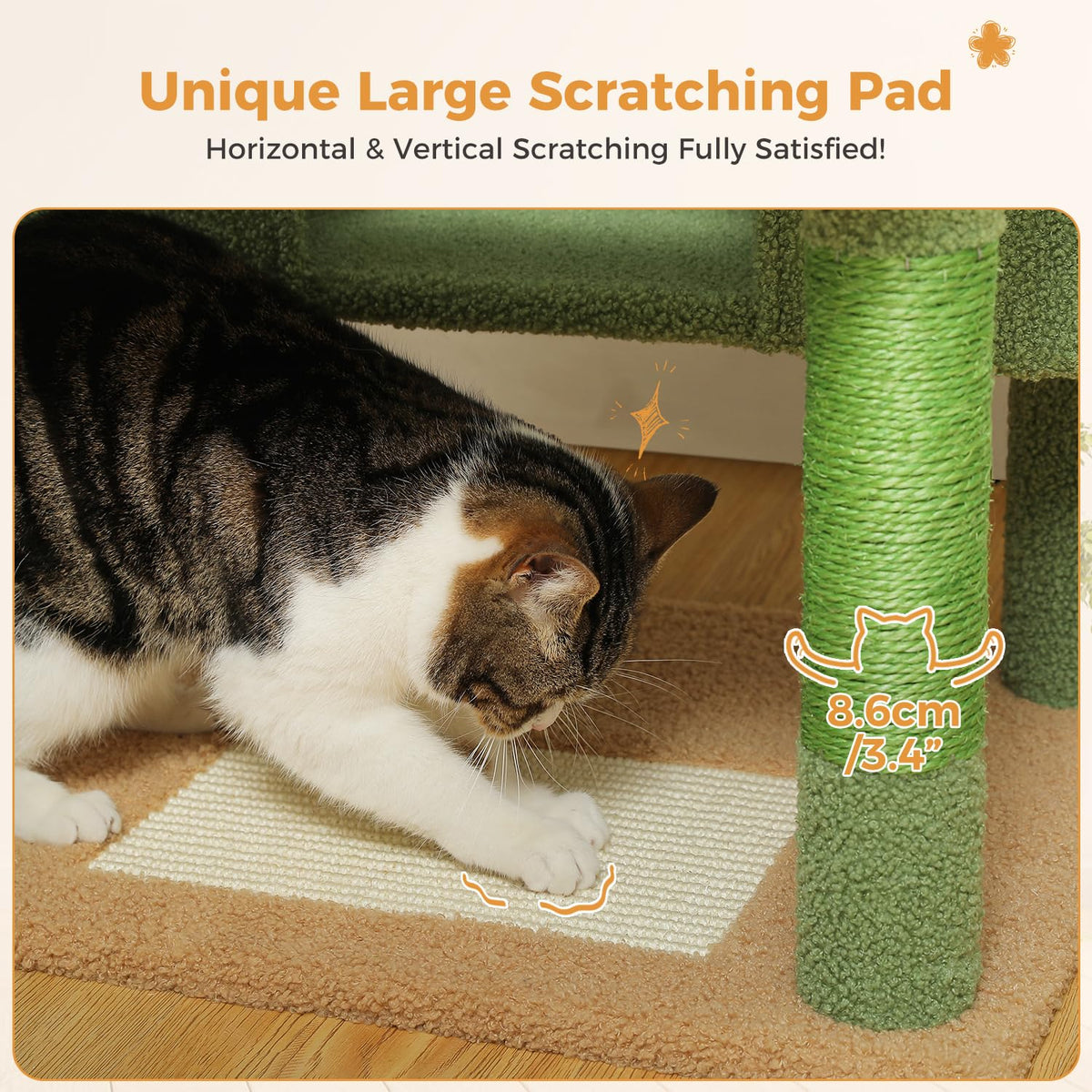 184cm Tall Cat Tree Tower for Large Cats
