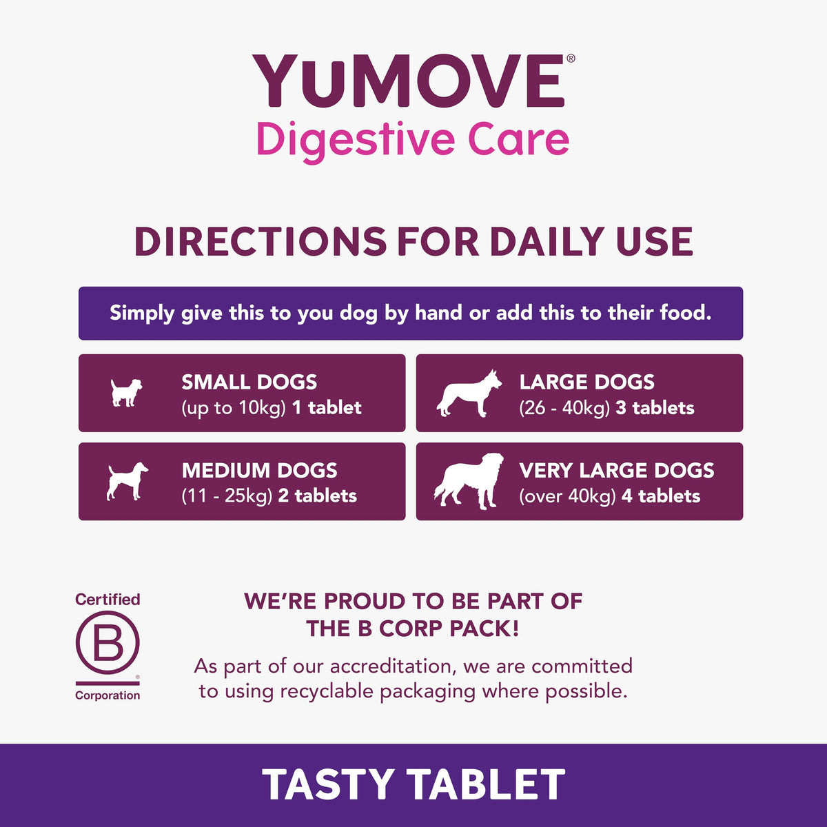 Digestive Care Dog Pre and Probiotic Supplement 120 Tablets