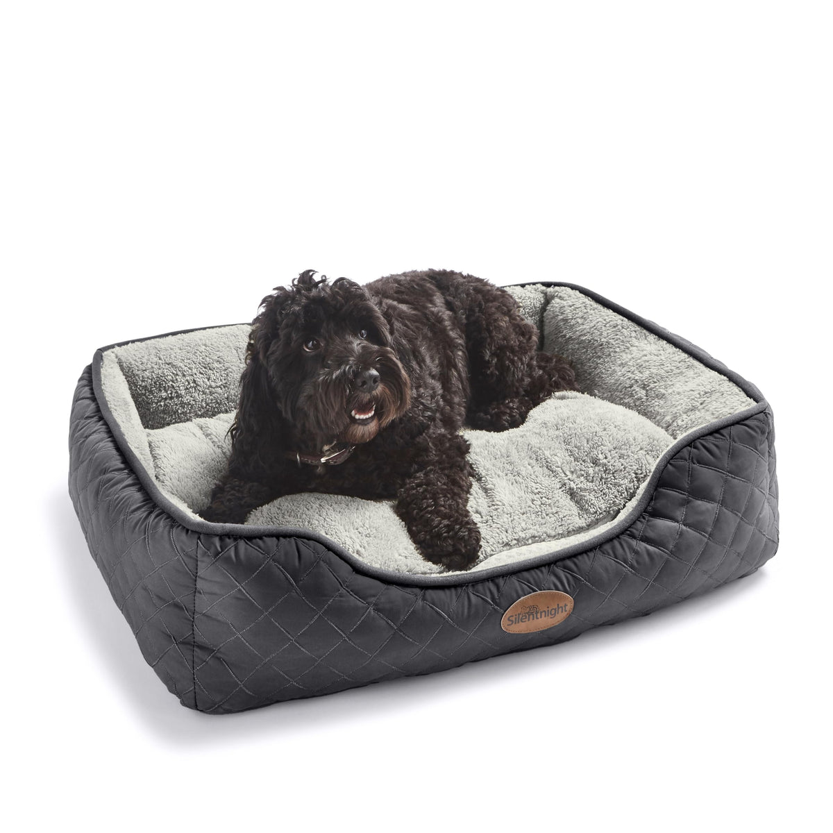 Silentnight Airmax Pet Bed - Comfortable Support for Head & Body - Breathable Prevent Overheating - Reversible Removable Cushion & Non-Slip Base - Easy Clean Machine Washable Dog Bed, Green, Small