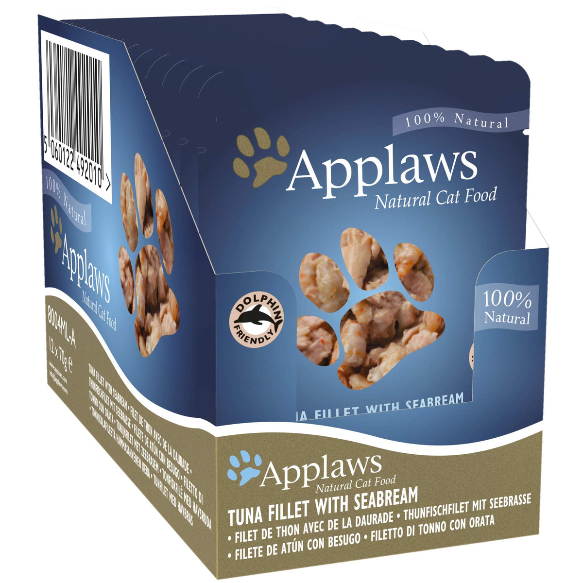 Natural Wet Cat Food Tuna Selection in Broth 12 x 70g Pouches