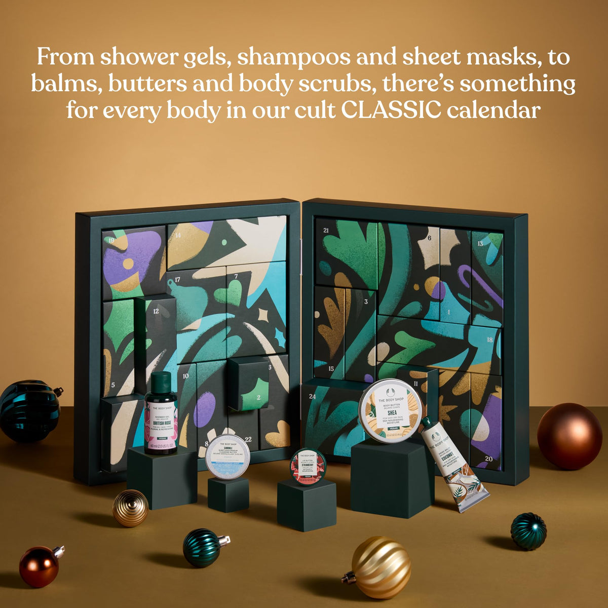 The Body Shop Classic 24-Piece Beauty Advent Calendar (Worth Over £120)