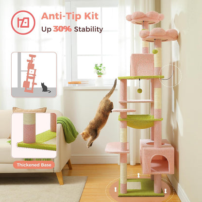 184cm Tall Cat Tree Tower for Large Cats