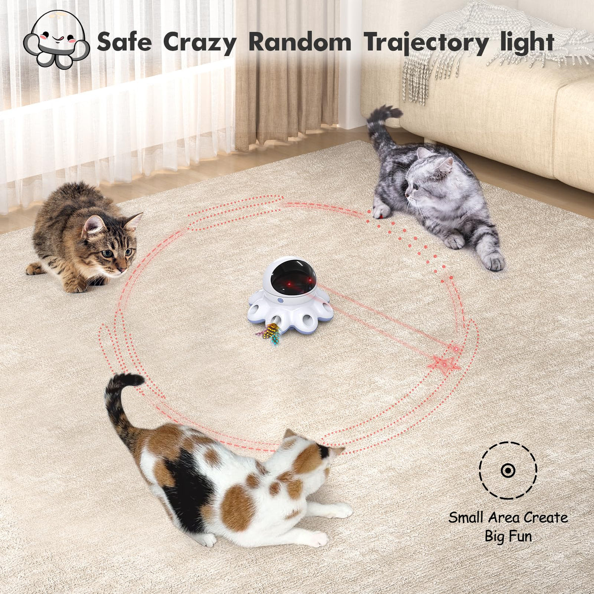 2-in-1 Interactive Automatic Cat Toy