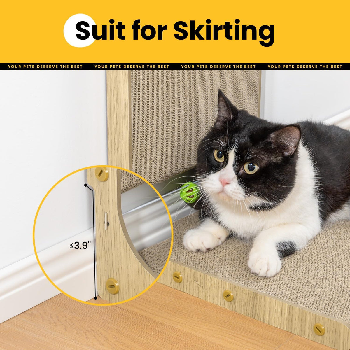 58cm L Shape Cardboard Cat Scratcher Bed