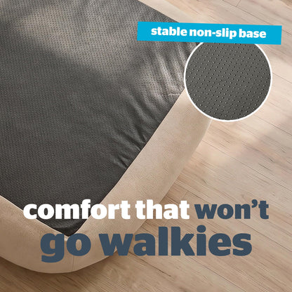 Silentnight Airmax Pet Bed - Comfortable Support for Head & Body - Breathable Prevent Overheating - Reversible Removable Cushion & Non-Slip Base - Easy Clean Machine Washable Dog Bed, Green, Small