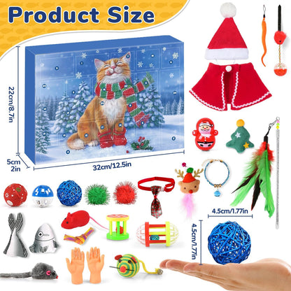 iZoeL Cat Advent Calendar 2026 Christmas Interactive Toys Indoor Cat Lover