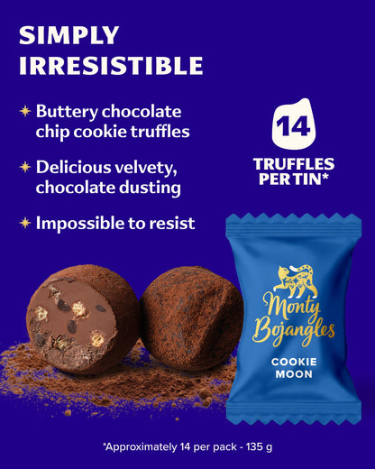 Monty Bojangles Kit-Tins Cocoa Dusted Chocolate Truffles Gift Set (4 x 36g) Four Flavours In One, Luxury Chocolatey Truffles - Collectable Cat Tins, Truffles Chocolate Gift Box With Bespoke Design